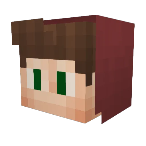 Puntitrinka Minecraft avatar head, 3D render