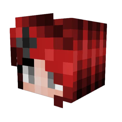 PunyGhost666 Minecraft avatar head, 3D render