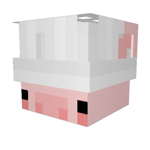 PunzHD Minecraft avatar head, 3D render