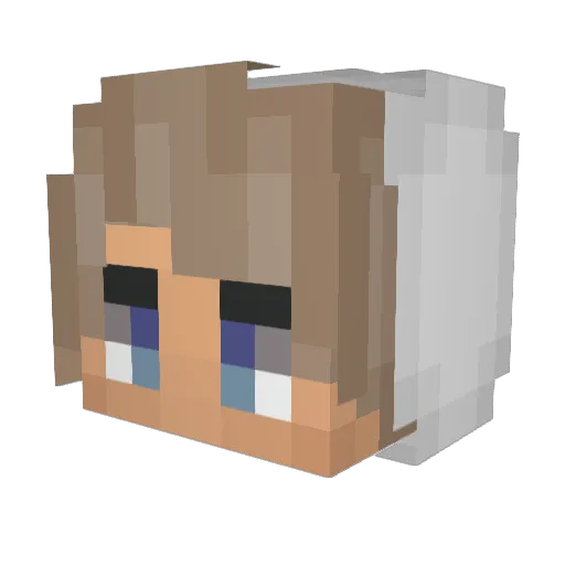 Punzx Minecraft avatar head, 3D render