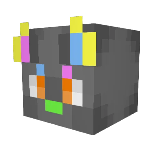 PupDenali Minecraft avatar head, 3D render