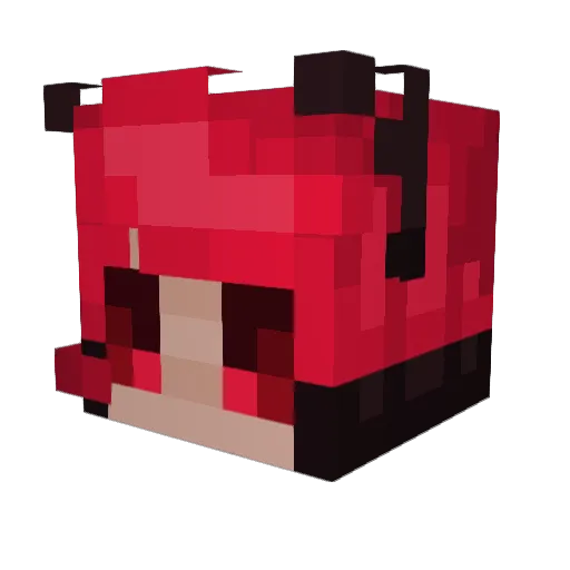 PupMayhem Minecraft avatar head, 3D render