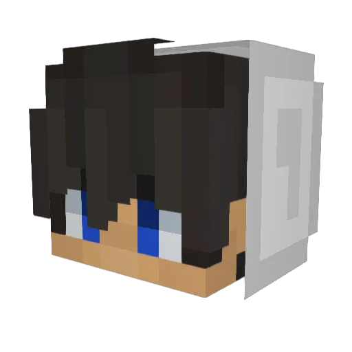 PupVibin Minecraft avatar head, 3D render