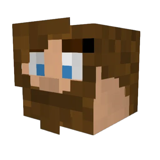 Pup_Official Minecraft avatar head, 3D render