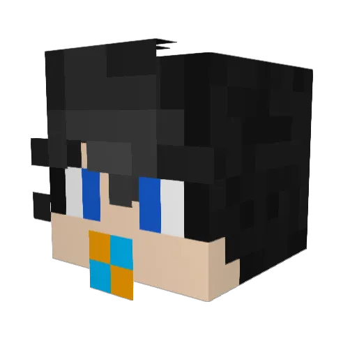 Pup_Shadow Minecraft avatar head, 3D render