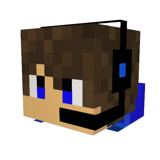 PupeDeck Minecraft avatar head, 3D render