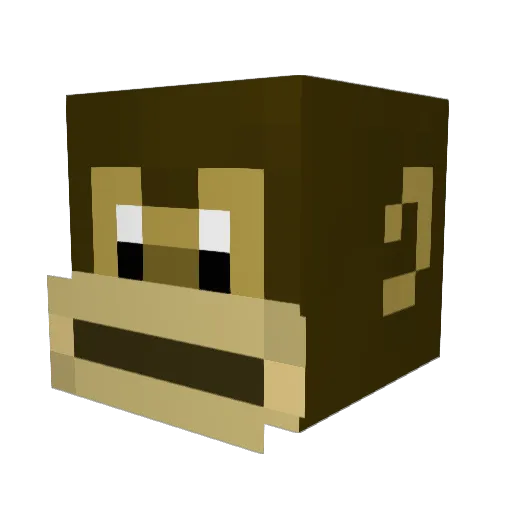 Pupfall Minecraft avatar head, 3D render