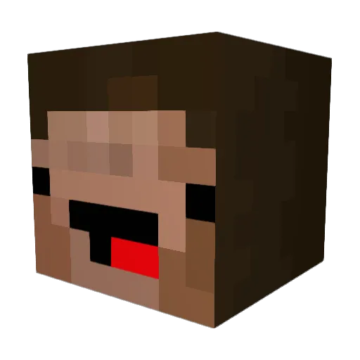Pupfrosch Minecraft avatar head, 3D render