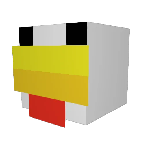 PupikMaster Minecraft avatar head, 3D render