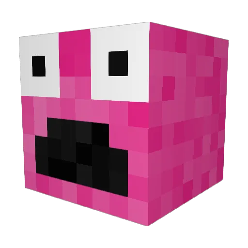 Puplem Minecraft avatar head, 3D render