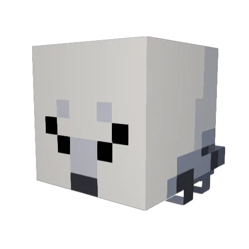 PupletPlayz Minecraft avatar head, 3D render