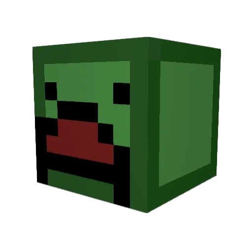 Pupon1028 Minecraft avatar head, 3D render
