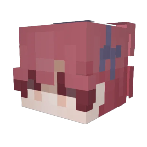 PuppetPk Minecraft avatar head, 3D render