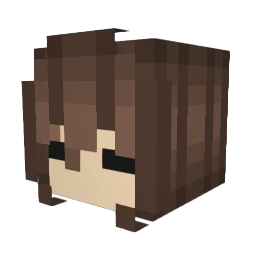 PuppetYT Minecraft avatar head, 3D render