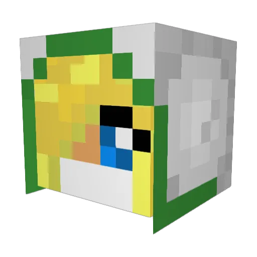 PuppieLee Minecraft avatar head, 3D render