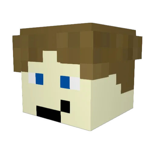 Puppinator71 Minecraft avatar head, 3D render