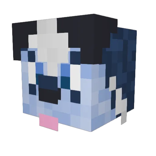 PuppyBunz Minecraft avatar head, 3D render