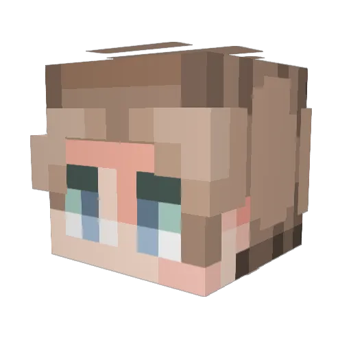PuppyComet Minecraft avatar head, 3D render