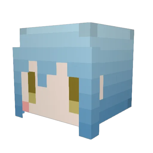 PuppyDon Minecraft avatar head, 3D render