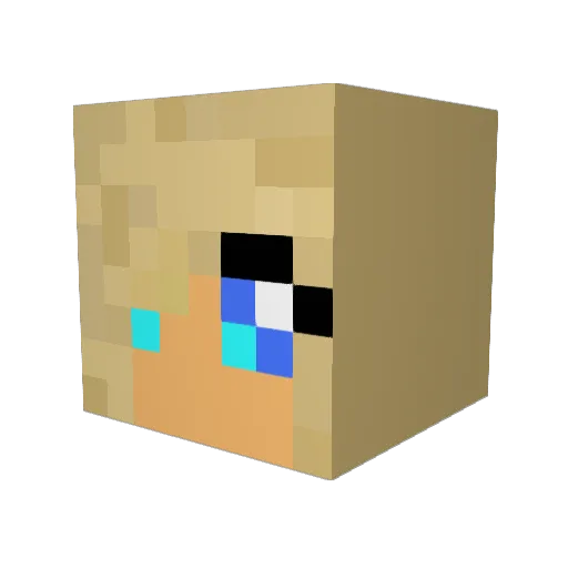PuppyKittenRS Minecraft avatar head, 3D render