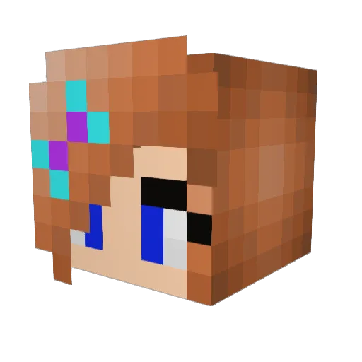 PuppyMinecraft1 Minecraft avatar head, 3D render