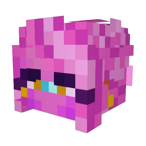 PuppyPersephone Minecraft avatar head, 3D render