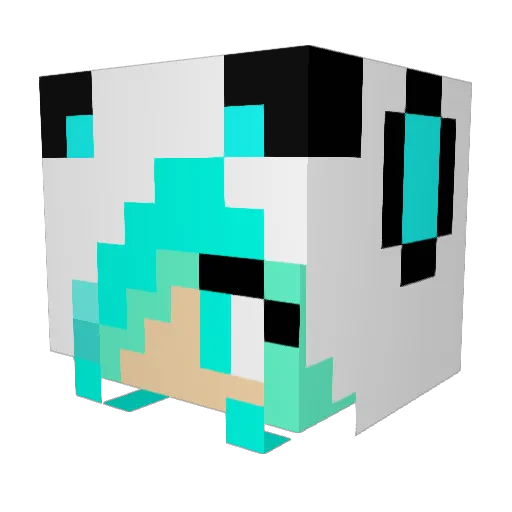 PuppyQueen101 Minecraft avatar head, 3D render