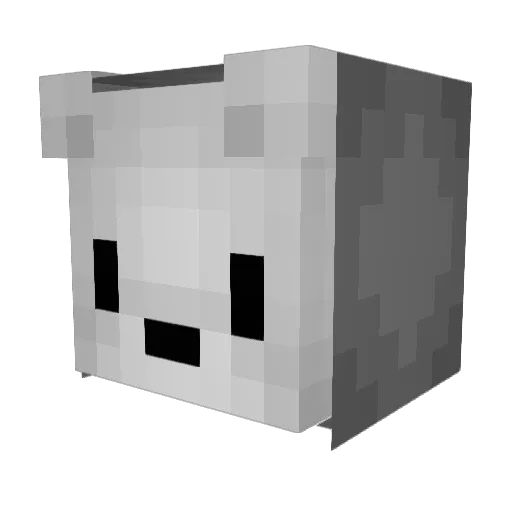 PuppyYouki Minecraft avatar head, 3D render