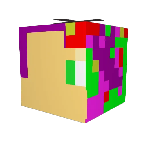 Puppy_Cute Minecraft avatar head, 3D render