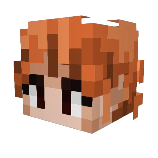 Puppycorn18 Minecraft avatar head, 3D render