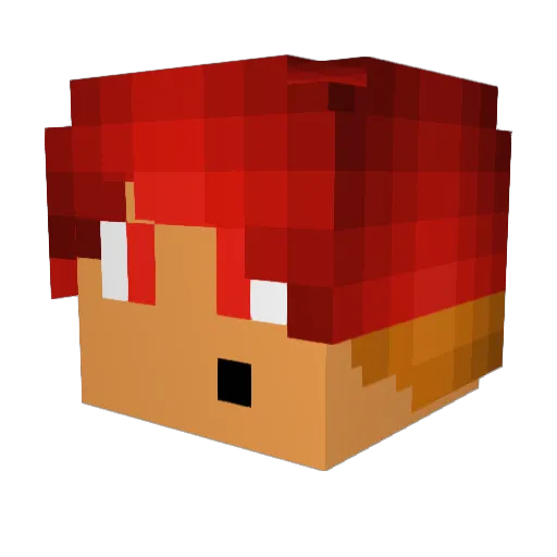 Puppydog3 Minecraft avatar head, 3D render