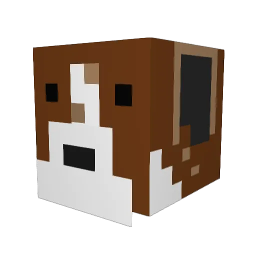 Puppylover3636 Minecraft avatar head, 3D render