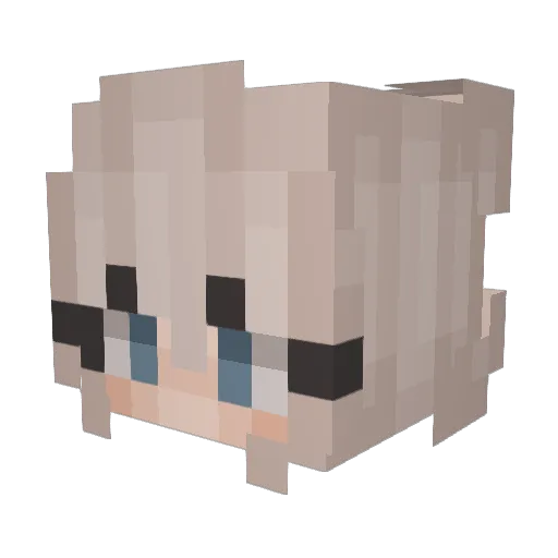 Puppylover905 Minecraft avatar head, 3D render