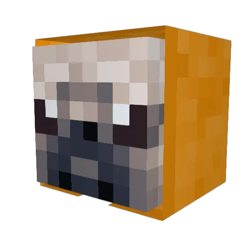Pups4k Minecraft avatar head, 3D render