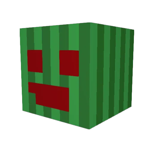 Pupsheini Minecraft avatar head, 3D render