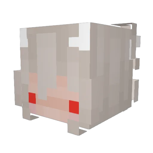 Pupsicl Minecraft avatar head, 3D render