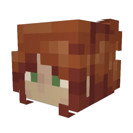 Puptreat15 Minecraft avatar head, 3D render