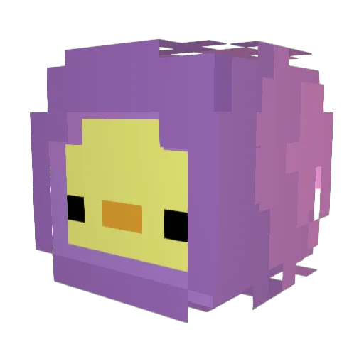 PupuHowe Minecraft avatar head, 3D render