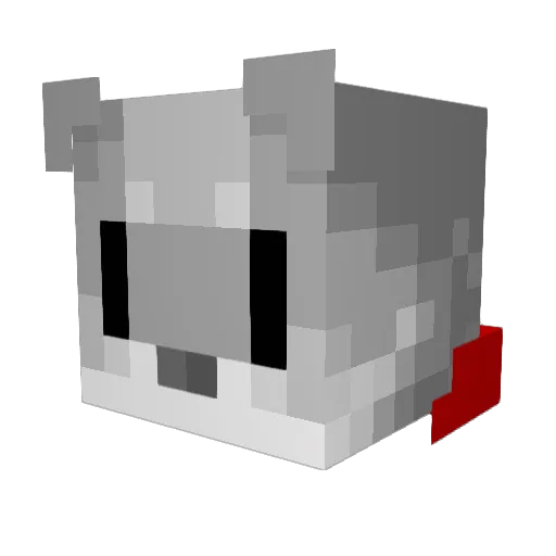 Pupzmax Minecraft avatar head, 3D render