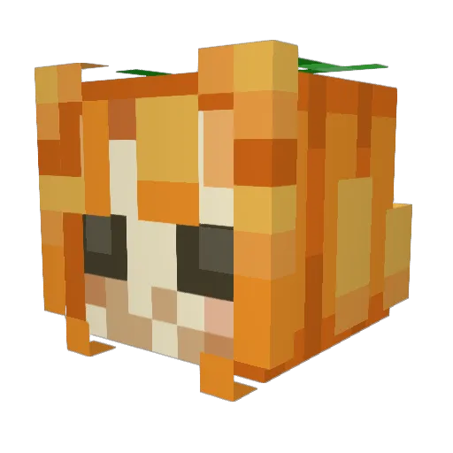 PurAlien Minecraft avatar head, 3D render