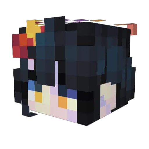 PurPoint Minecraft avatar head, 3D render