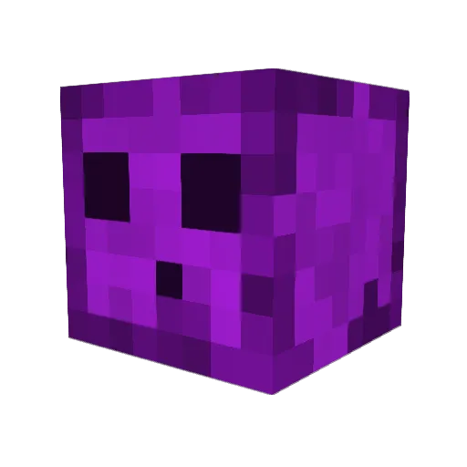 PurPurSlime Minecraft avatar head, 3D render