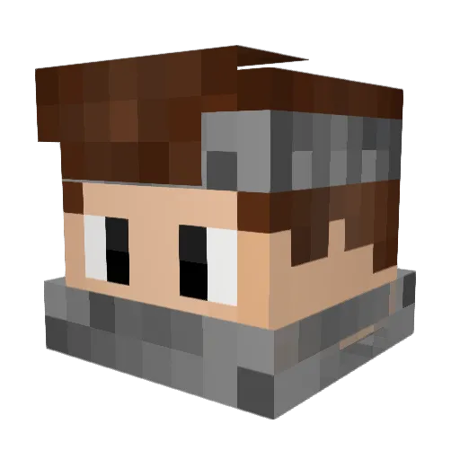 PuraToasty Minecraft avatar head, 3D render