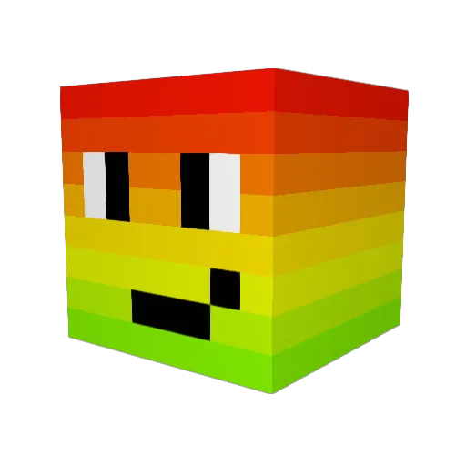 Puraful Minecraft avatar head, 3D render