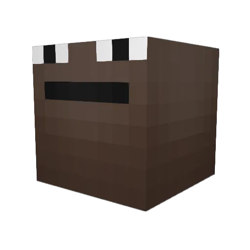 Purcheez Minecraft avatar head, 3D render