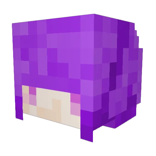Purdosa Minecraft avatar head, 3D render