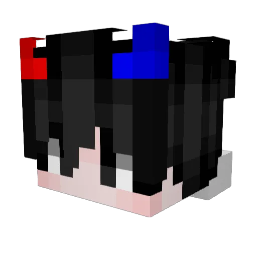 PureAurora Minecraft avatar head, 3D render