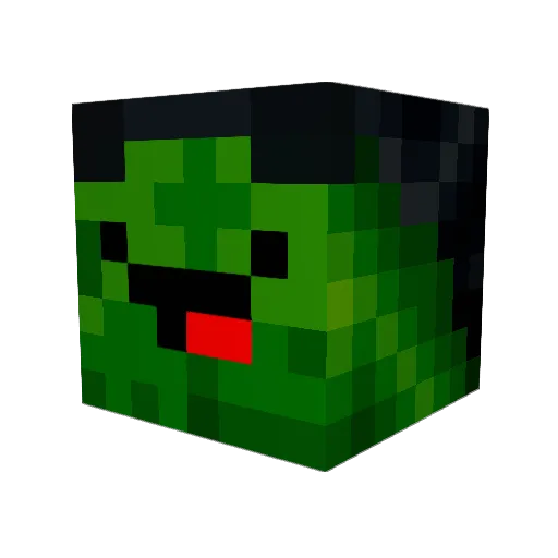 PureBacoN98 Minecraft avatar head, 3D render