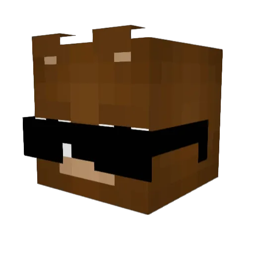 PureBloodGang Minecraft avatar head, 3D render