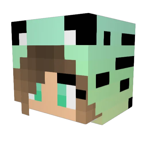 PureCatLover Minecraft avatar head, 3D render
